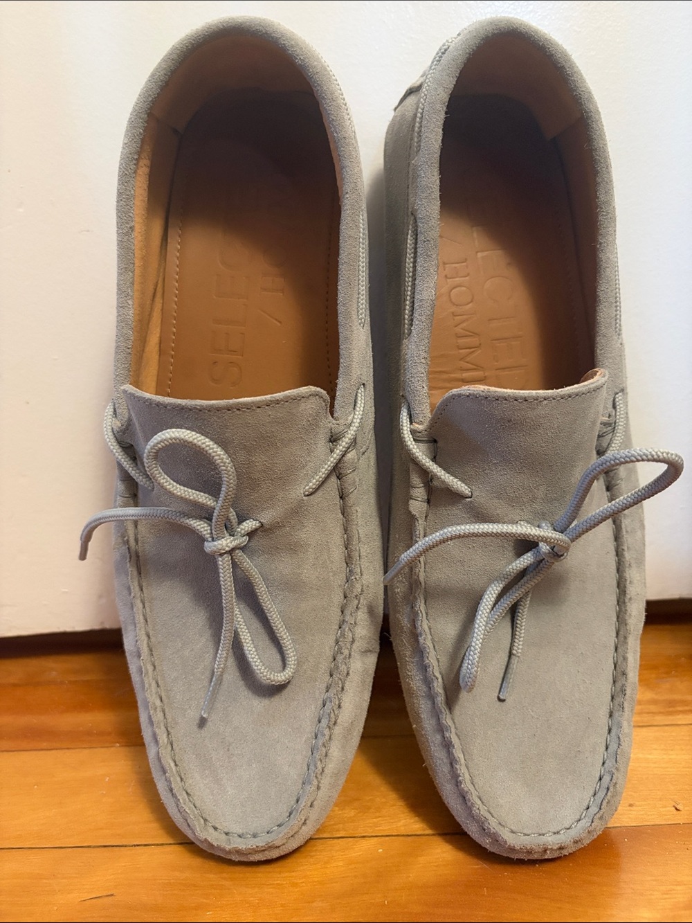 Selected Homme men’s grey suede driving shoes size 11